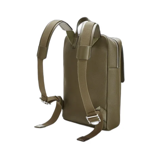Military backpack in soft grained calfskin