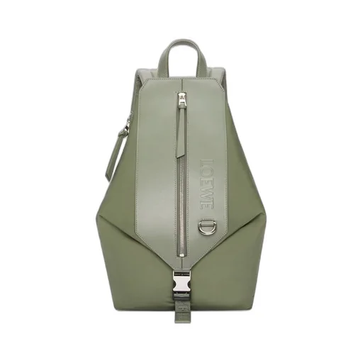 Small Convertible backpack in nylon and calfskin