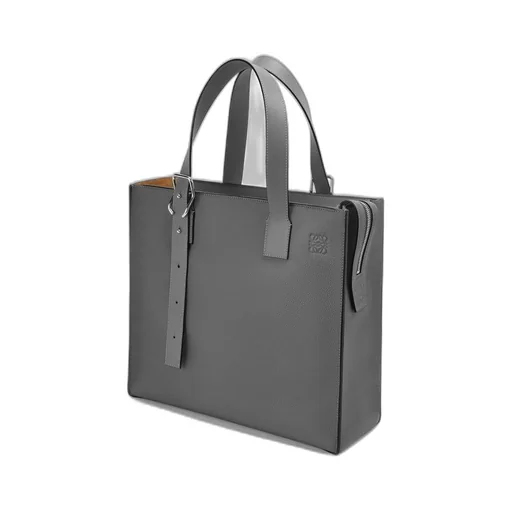 Buckle Zip tote in soft grained calfskin