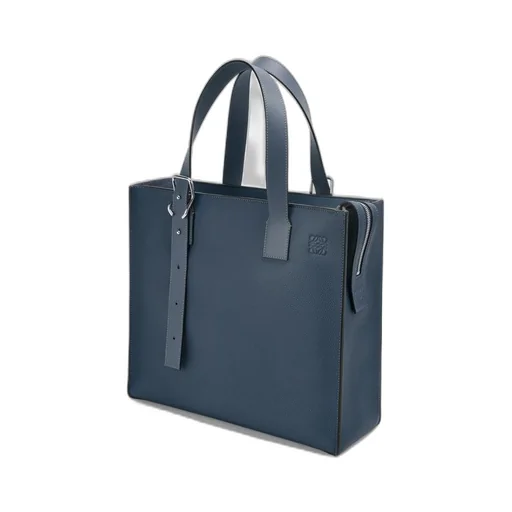 Buckle Zip tote in soft grained calfskin