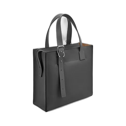Buckle Zip Tote in soft grained calfskin