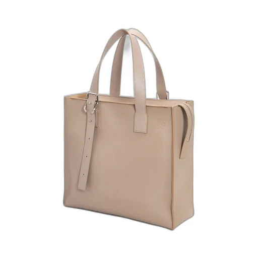 Buckle Zip Tote in soft grained calfskin