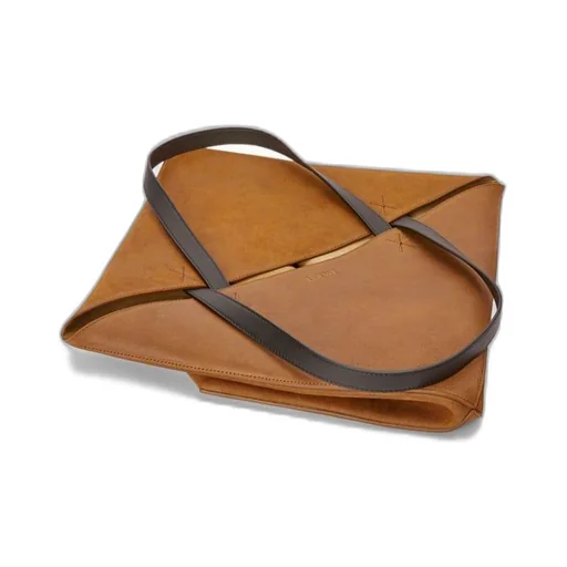 XL Puzzle Fold tote in pressed suede