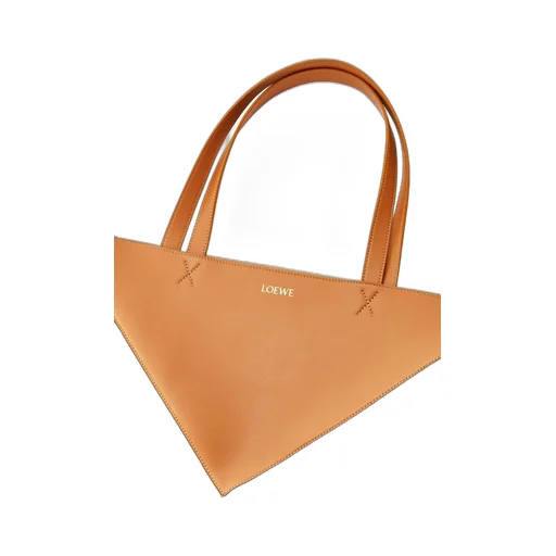 XL Puzzle Fold Tote in shiny calfskin