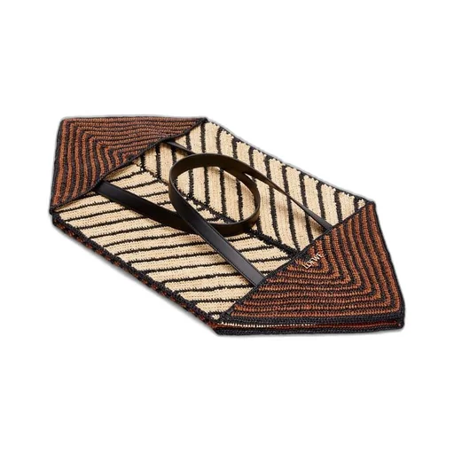 XXL Puzzle Fold Tote in raffia