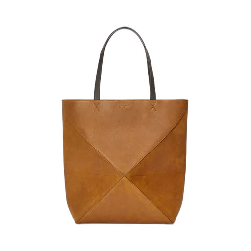 XL Puzzle Fold tote in pressed suede