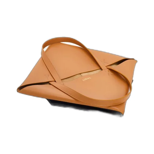 XL Puzzle Fold Tote in shiny calfskin