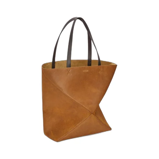 XL Puzzle Fold tote in pressed suede