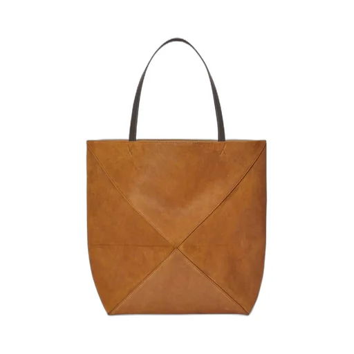 XL Puzzle Fold tote in pressed suede