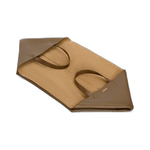 XXL Puzzle Fold Tote in shiny calfskin