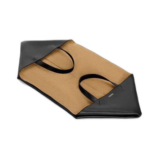 XXL Puzzle Fold Tote in shiny calfskin