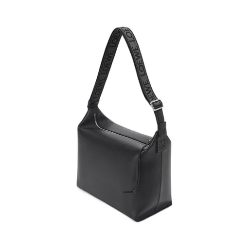 Cubi Crossbody bag in supple smooth calfskin and jacquard
