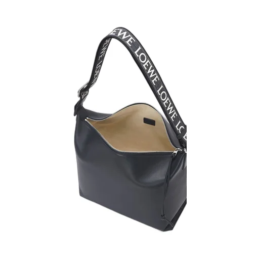 Cubi Crossbody bag in supple smooth calfskin and jacquard