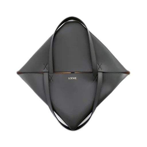 XL Puzzle Fold Tote in shiny calfskin