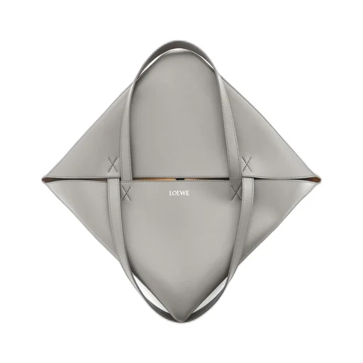 XL Puzzle Fold Tote in shiny calfskin