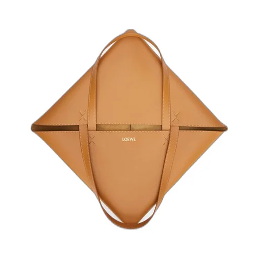 XL Puzzle Fold Tote in shiny calfskin
