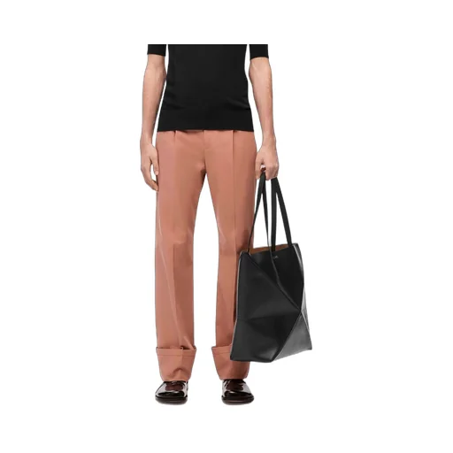 XL Puzzle Fold Tote in shiny calfskin