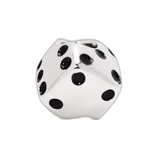 Game dice in brass