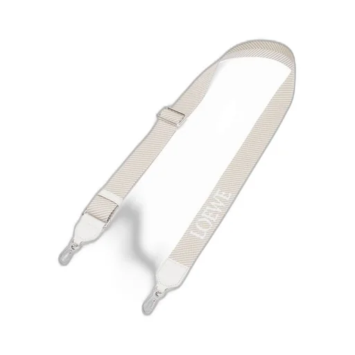 LOEWE chevron webbing strap in wool and calfskin