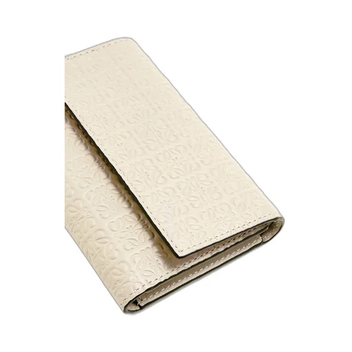 Repeat small vertical wallet in embossed silk calfskin