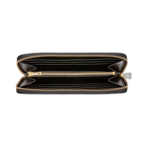 Repeat zip around wallet in embossed silk calfskin