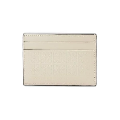 Repeat plain cardholder in embossed silk calfskin