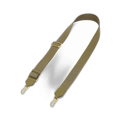LOEWE chevron webbing strap in wool and calfskin