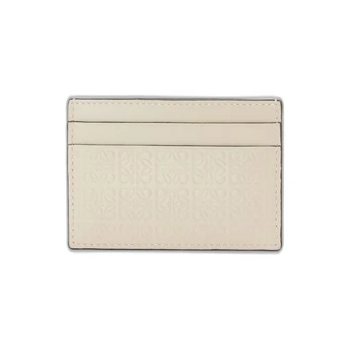Repeat plain cardholder in embossed silk calfskin