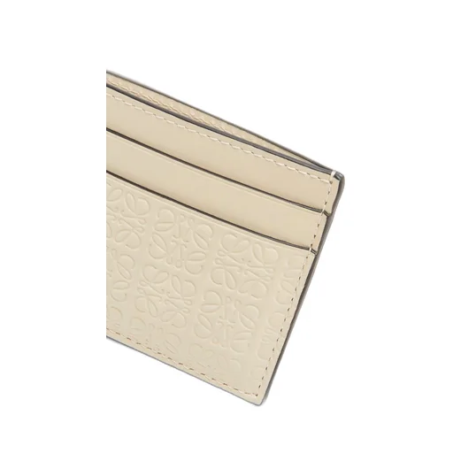 Repeat plain cardholder in embossed silk calfskin