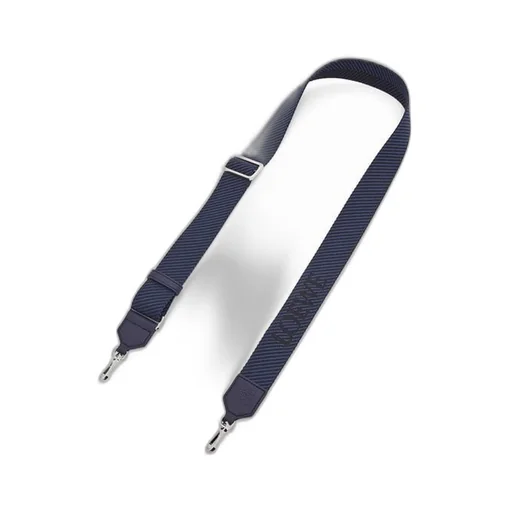 LOEWE chevron webbing strap in wool and calfskin