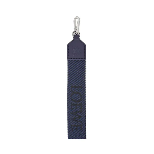 LOEWE chevron webbing strap in wool and calfskin