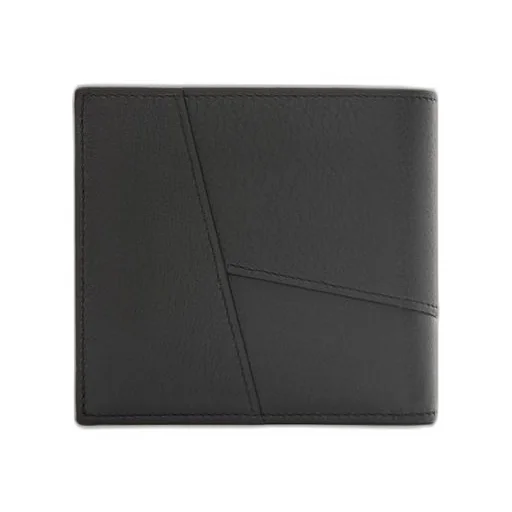 Puzzle bifold coin wallet in classic calfskin