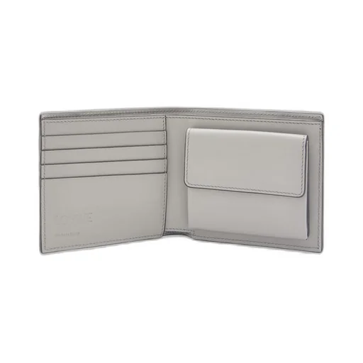 Puzzle bifold coin wallet in classic calfskin