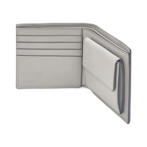 Puzzle bifold coin wallet in classic calfskin