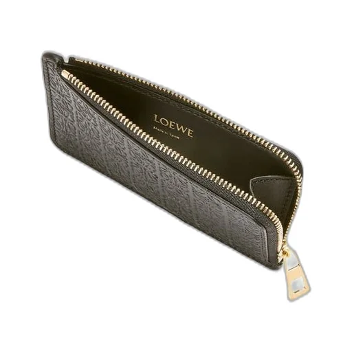 Repeat coin cardholder in embossed silk calfskin