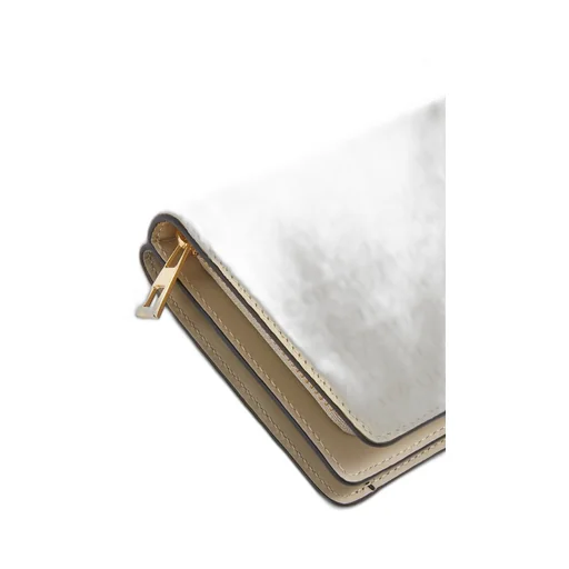 Repeat compact zip wallet in embossed silk calfskin