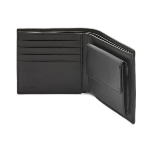 Puzzle bifold coin wallet in classic calfskin