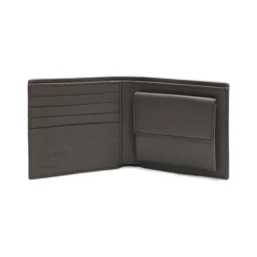 Puzzle bifold coin wallet in classic calfskin