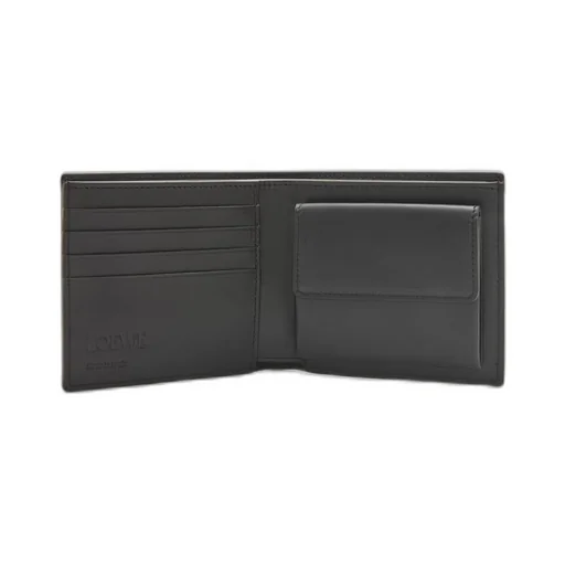 Puzzle bifold coin wallet in classic calfskin