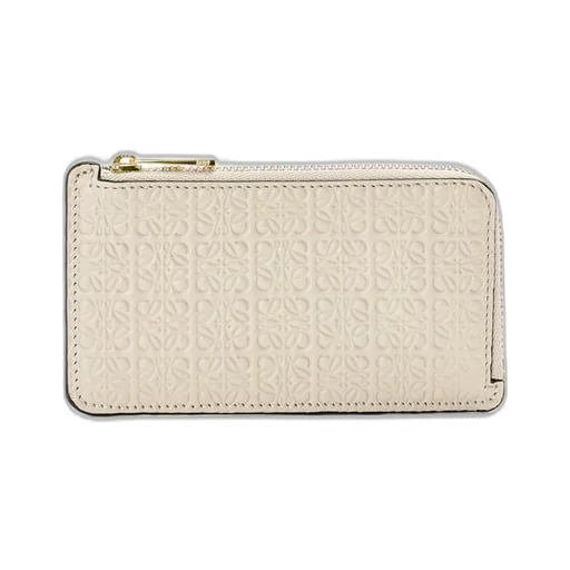 Repeat coin cardholder in embossed silk calfskin