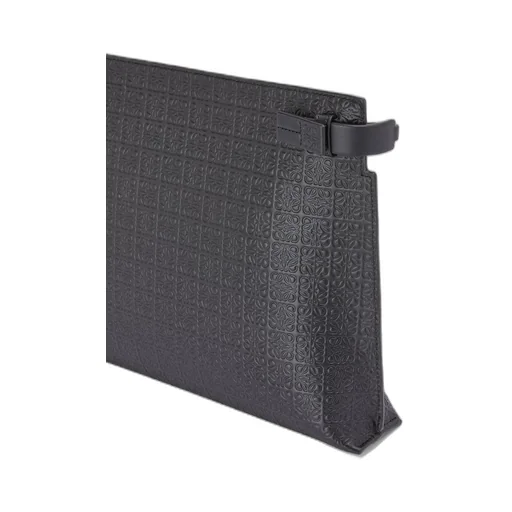 Repeat T Pouch in embossed silk calfskin