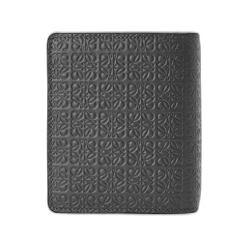 Repeat compact zip wallet in embossed silk calfskin