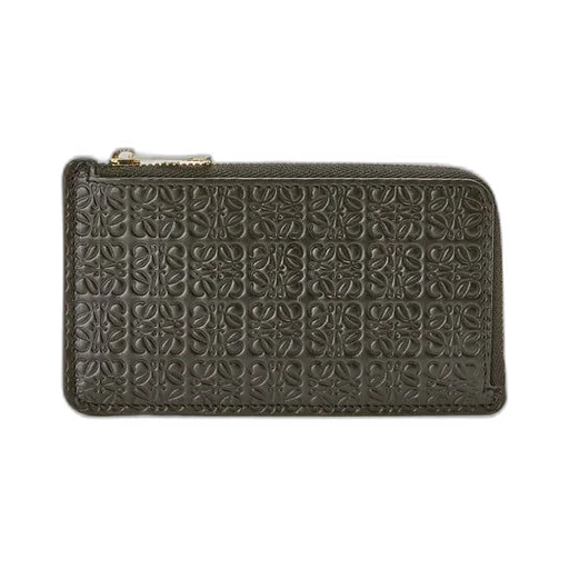 Repeat coin cardholder in embossed silk calfskin