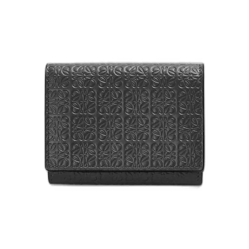Repeat trifold wallet in embossed silk calfskin