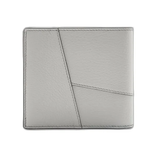 Puzzle bifold coin wallet in classic calfskin