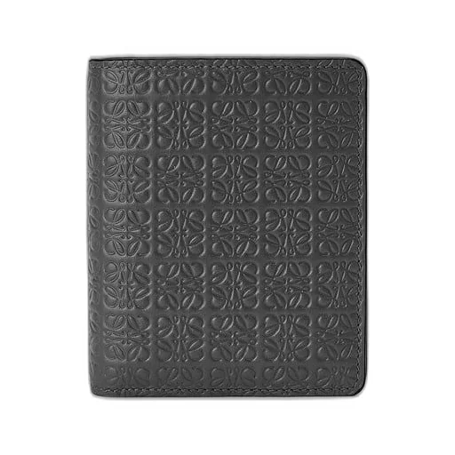 Repeat compact zip wallet in embossed silk calfskin