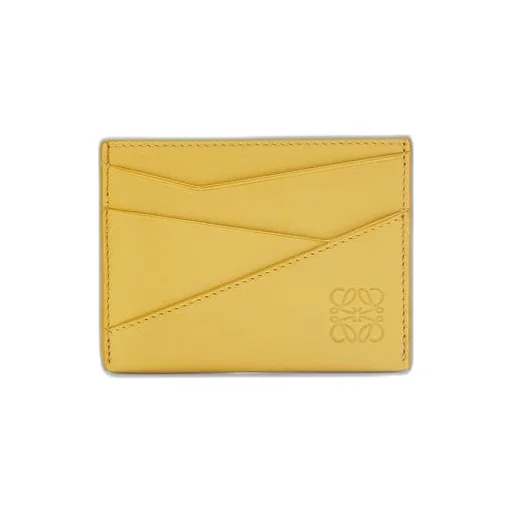Puzzle plain cardholder in classic calfskin