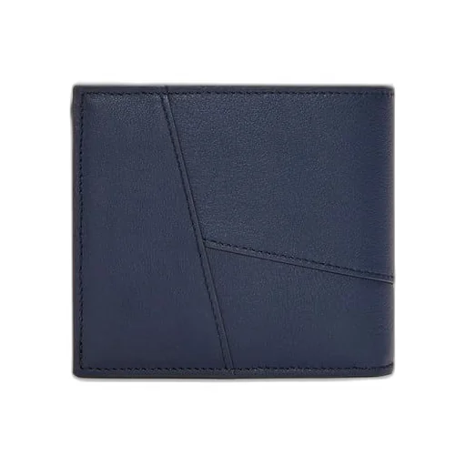 Puzzle bifold coin wallet in classic calfskin