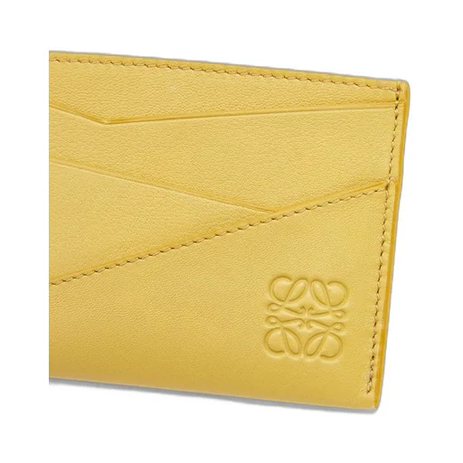 Puzzle plain cardholder in classic calfskin