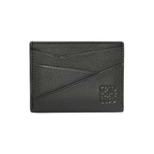 Puzzle plain cardholder in classic calfskin